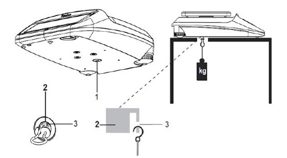Precisa 360ES電子天平的下掛稱重操作步驟