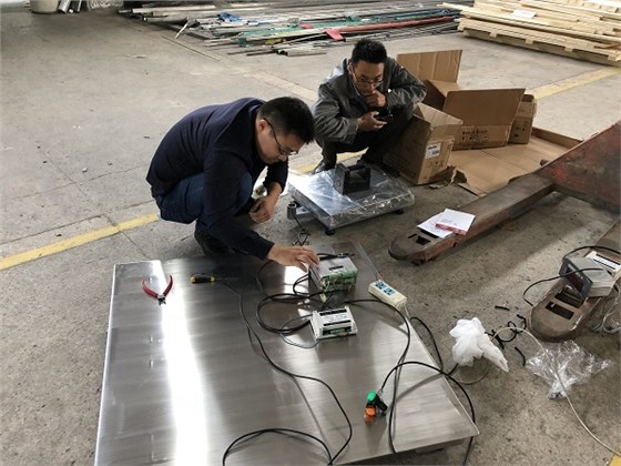 不銹鋼電子地磅調(diào)式現(xiàn)場(chǎng)