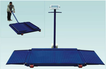 方便省力，帶輪子移動(dòng)式電子地磅在碼頭稱重的應(yīng)用