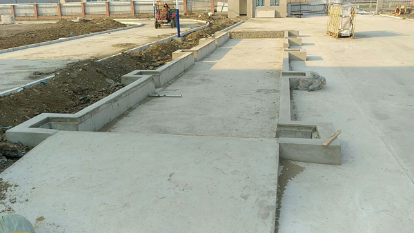 電子汽車衡基礎(chǔ)澆筑完成