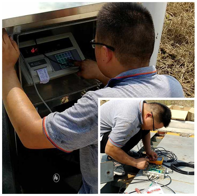 電子地磅維修現(xiàn)場(chǎng)