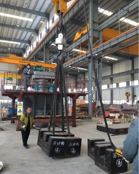 無(wú)線電子吊秤檢定現(xiàn)場(chǎng)